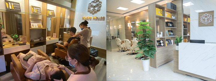 Gội đầu dưỡng sinh massage thư giãn cho nam Mudra House quận Phú Nhuận.