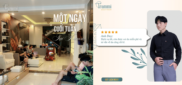 Trammi Nails & Beauty Room địa điểm gội đầu và massage mặt uy tín dành cho nam ở TPHCM.
