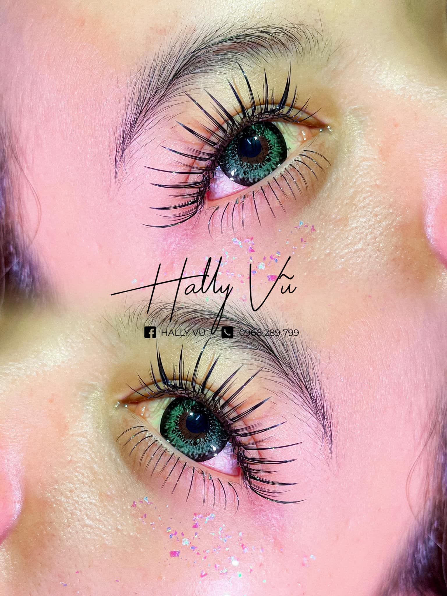 Khoá học nối mi cho người mới bắt đầu tại Học Viện Thẩm Mỹ Hally Beauty Academy.