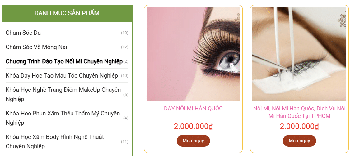 Các khóa học tại Lali