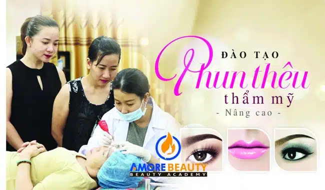 Trung tâm học nối mi Amore Beauty đào tạo nối mi từ cơ bản đến nâng cao và chuyên nghiệp.