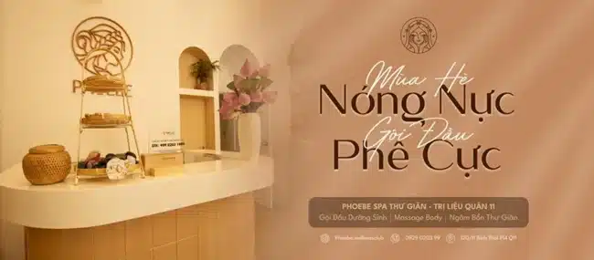 Gội đầu dưỡng sinh Phoebe Spa xoá bỏ căng thẳng mệt mỏi khi sử dụng dịch vụ tại Phoebe.