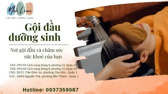 Gội đầu dưỡng sinh Nhà Linn phục vụ tận tình với nhiều dịch vụ thư giãn dành cho phái đẹp.