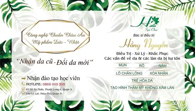 H'2 spa & Clinic điều trị chuyên tâm vào quá trình phục hồi và cải tạo làn da.