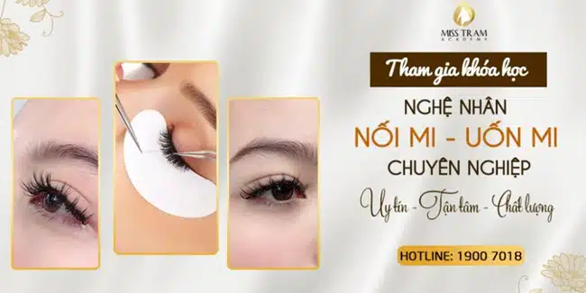 Học viện thẩm mỹ Miss Trâm dạy nối mi chuyên nghiệp các kỹ thuật từ cơ bản đến nâng cao.