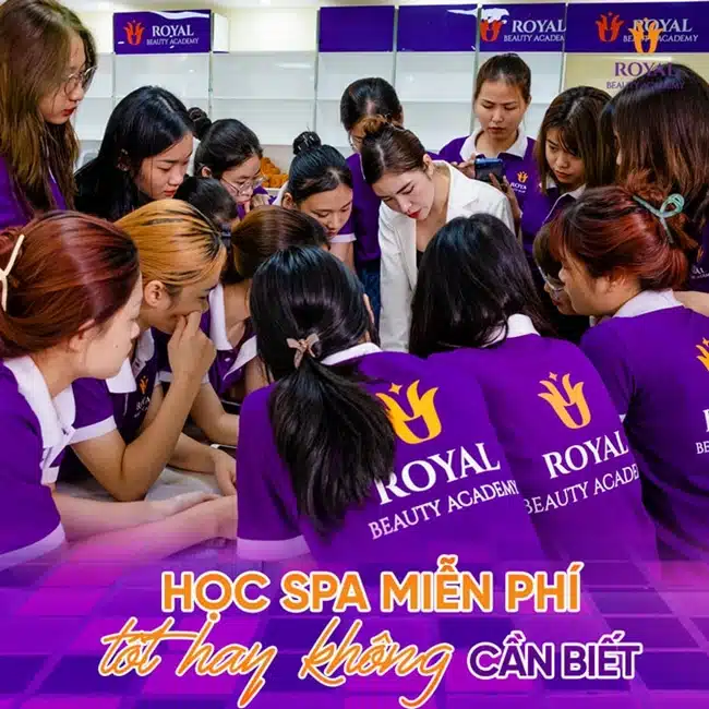 Royal Beauty Academy cung cấp khoá đào tạo spa chuyên sâu với 85% thời gian học tập là thực hành.