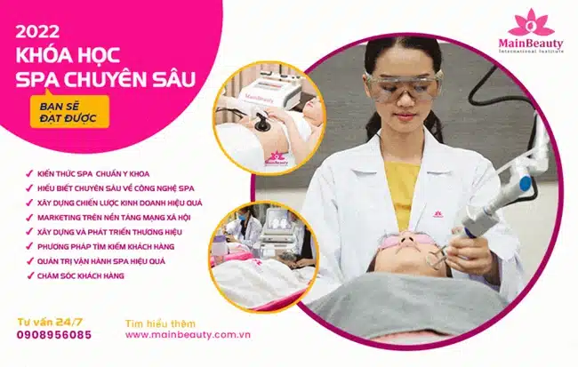 Trung tâm đào tạo thẩm mỹ MainBeauty đào tạo ngành spa chuyên nghiệp theo tiêu chuẩn quốc tế.