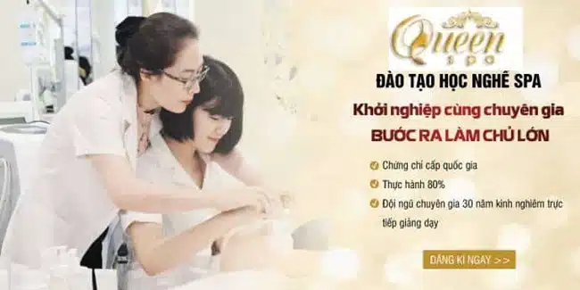 Queen Spa cam kết giảng viên "không giấu nghề" đảm bảo quy trình giảng dạy 1:1 với học viên.