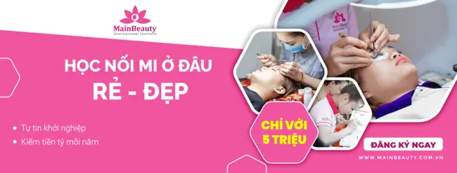 Trung Tâm Đào Tạo Thẩm Mỹ MAINBEAUTY đào tạo nối mi chuyên sâu chất lượng cao tại Việt Nam