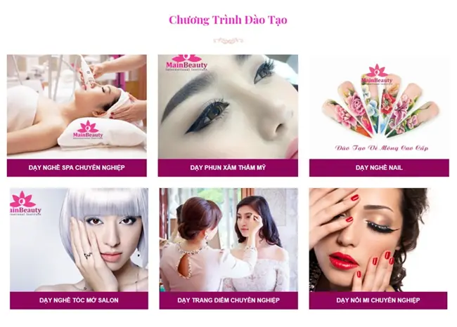 Trường đào tạo thẩm mỹ Mainbeauty đào tạo thẩm mỹ, nghề spa chuyên nghiệp