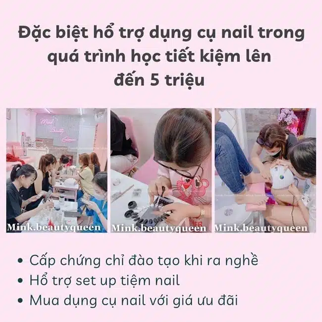 Mink Beauty Queen hỗ trợ việc làm cho học viên sau khi hoàn tất khóa học, bạn sẽ có thêm cơ hội nghề nghiệp trong lĩnh vực Nail.