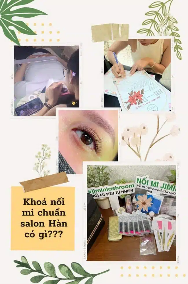 Jimin Lashroom cung cấp chương trình học áp dụng các phong cách từ các Salon Hàn Quốc, cũng như tất cả các kiểu mi đa dạng trên thị trường.