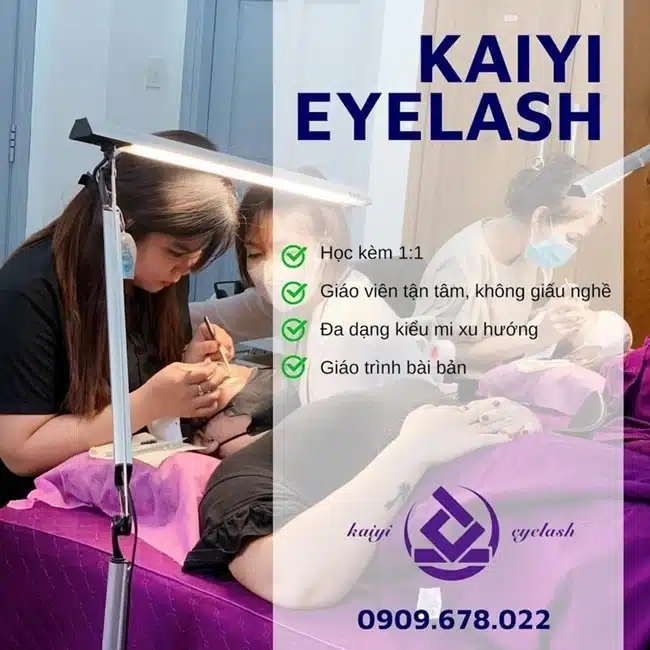 Kaiyi Eyelash là trung tâm đào tạo chuyên về nối mi từ Đài Loan, mang đến cho đông đảo học viên tại quận Bình Tân các khóa học đạt chuẩn quốc tế.