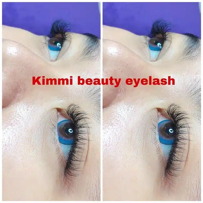 Mẫu mi thực được học viên thực hiện tại Kimmi Beauty Eyelash| Nguồn: Kimmi Beauty Eyelash.