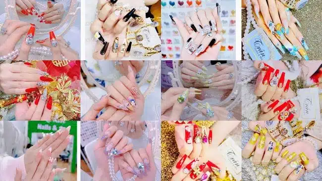 Trân Nail & Spa đào tạo học viên chuyên nghiệp thực hành các thiết kế nail bắt kịp xu hướng.