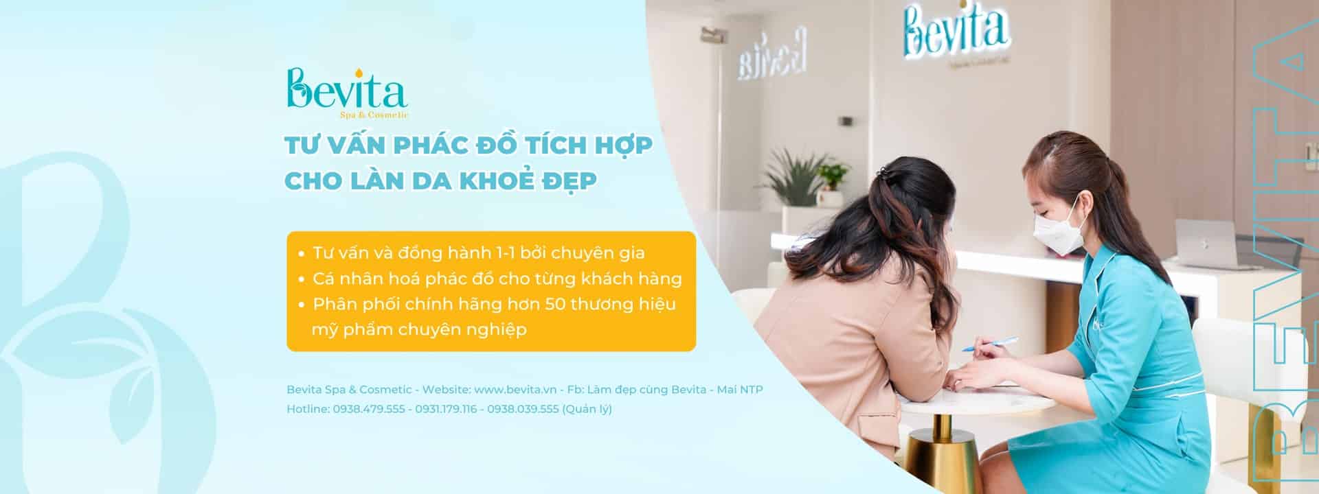 Bevita Spa mang đến đa dạng các dịch vụ chăm sóc da chát lượng cùng với đội ngũ kỹ thuật viên có tay nghề cao.