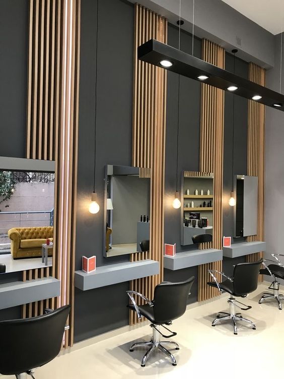 Salon làm tóc thiết kế đơn giản, tiết kiệm không gian.