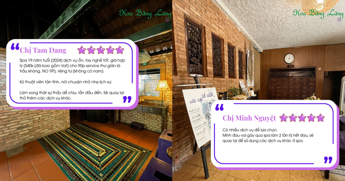 Các Feedback từ các khách hàng của Hoa Bằng Lăng SPa
