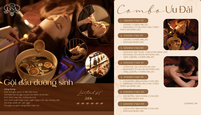 Lisa Nail & Spa – Gội Đầu Dưỡng Sinh