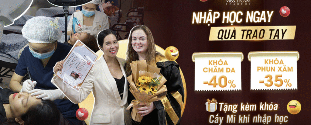 Học viện thẩm mỹ Miss Trâm dạy nối mi chuyên nghiệp